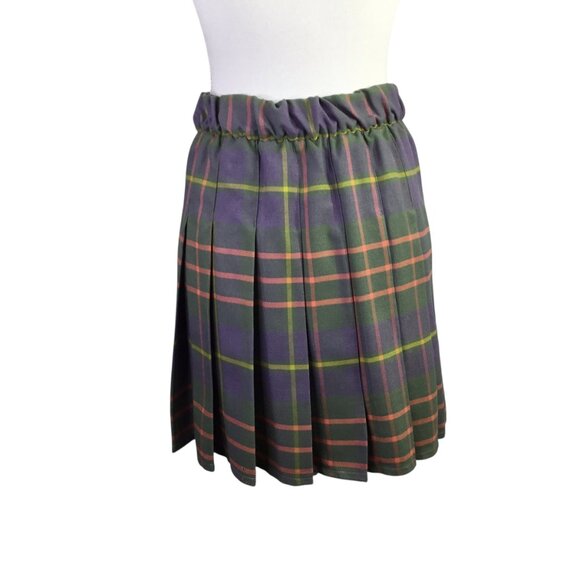 Sport Kilt Plaid Skirt Kilt Pleated Mini Size S Tartan USA Adjustable Wrap - Picture 3 of 6